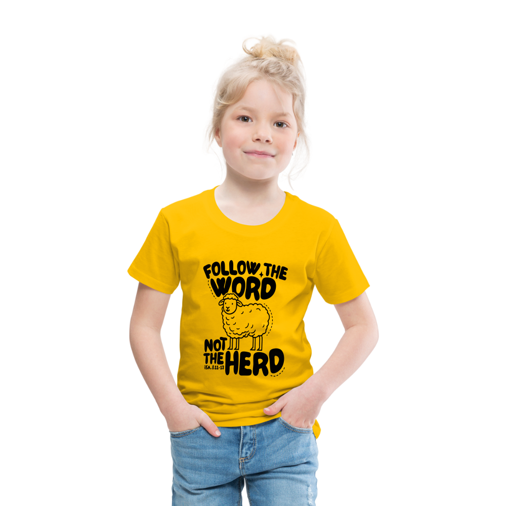 Follow the Word Toddler T-Shirt - sun yellow