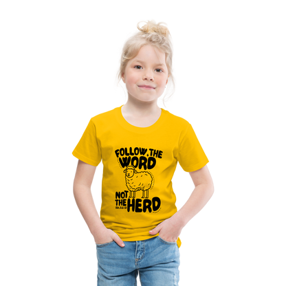 Follow the Word Toddler T-Shirt - sun yellow