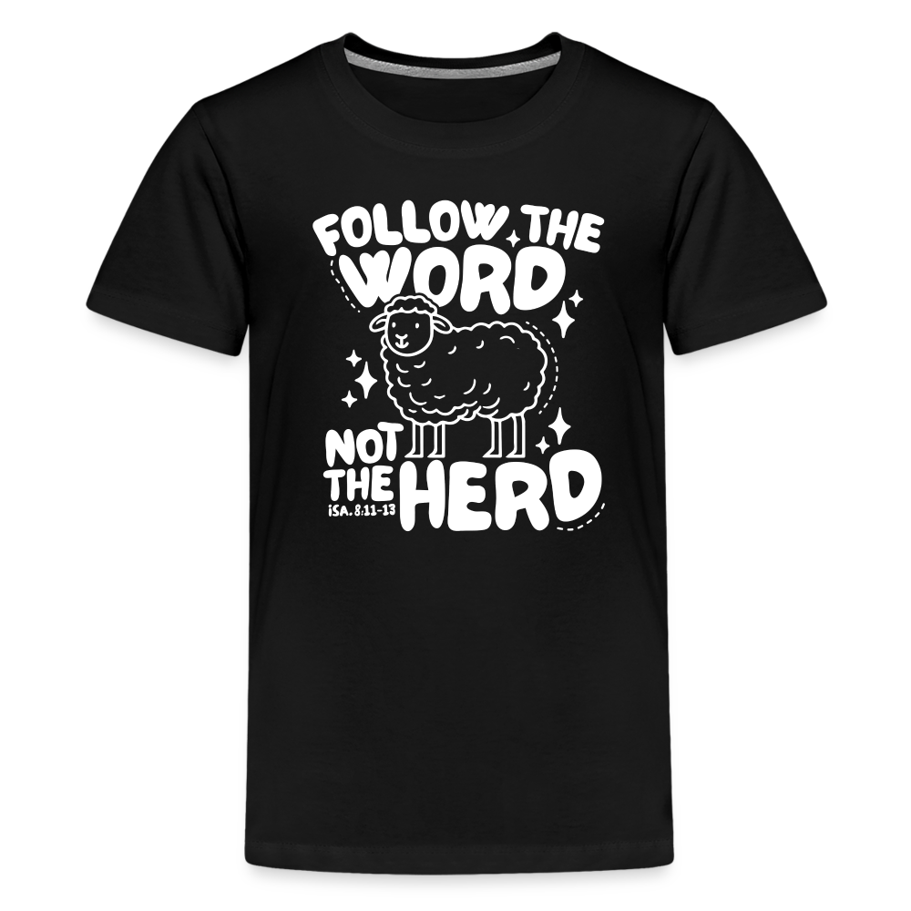 Follow the Word (W) Kid's T-Shirt - black