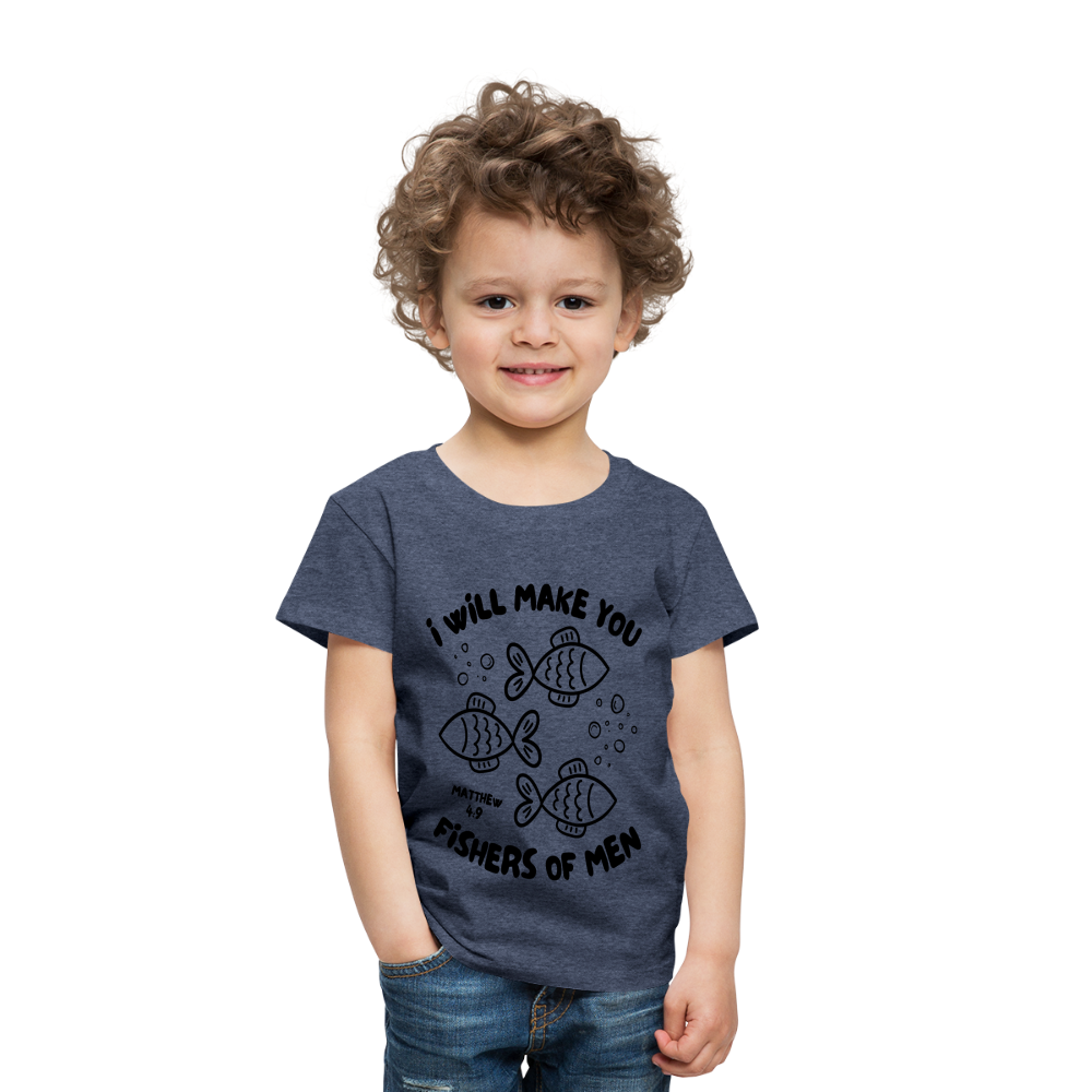 I Will Make You Fishers of Men Toddler T-Shirt - heather blue