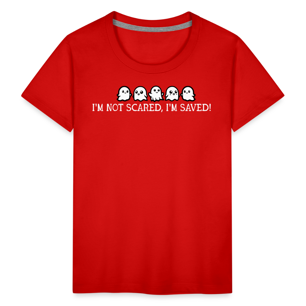 I'm Not Scared I'm Saved (W) Toddler T-Shirt - red