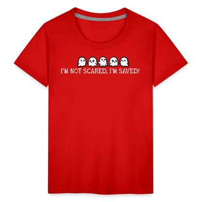 I'm Not Scared I'm Saved (W) Toddler T-Shirt - red