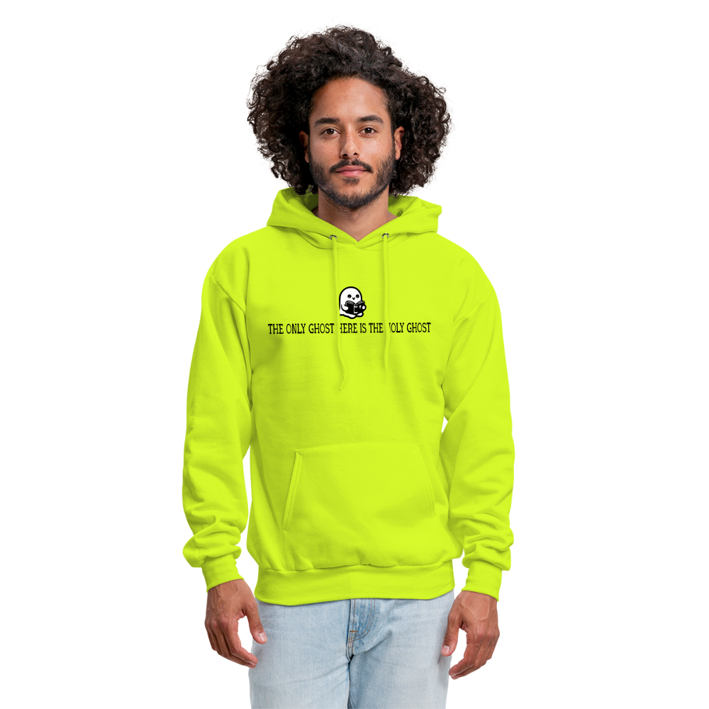 The Only Ghost Here is the Holy Ghost (Bible) Men's Hoodie - safety green