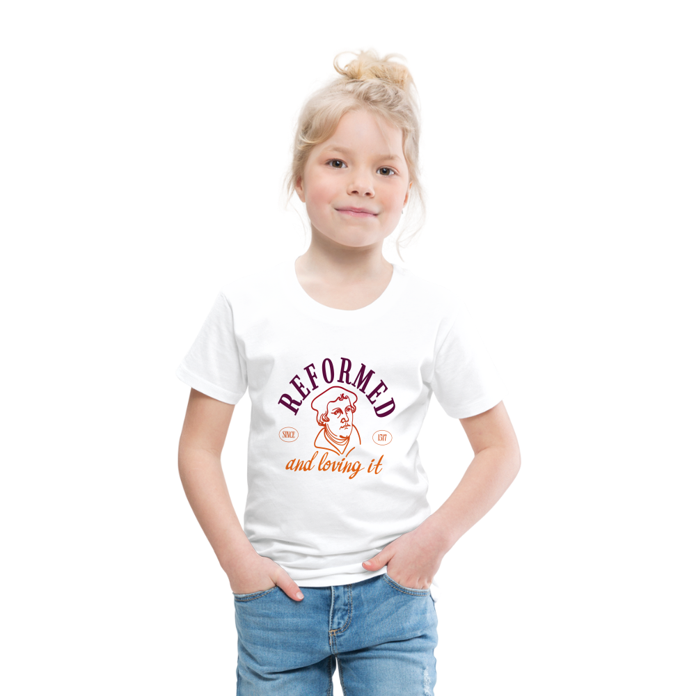 Reformed & Loving It (Color) Reformation Day Toddler T-Shirt - white