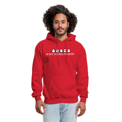 I'm Not Scared I'm Saved (W) Men's Hoodie - red