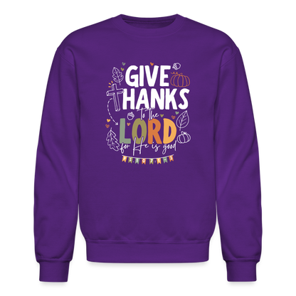 Give Thanks to the Lord (W, Color) Men's Sweater - purple