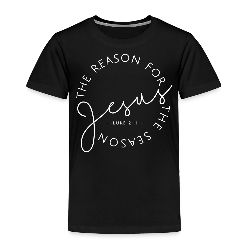 The Reason for the Season (W) Christmas Toddler Shirt - black