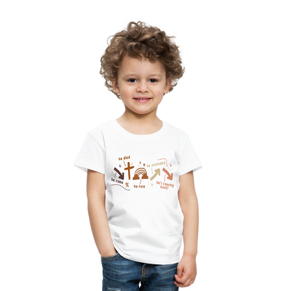 He Came He Died He Rose (Boho) Toddler T-Shirt - white