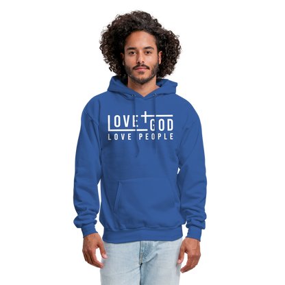 Love God Love People Men's Hoodie - royal blue