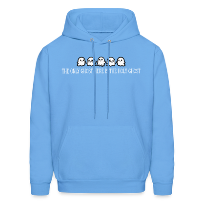 The Only Ghost Here is the Holy Ghost (W) Men's Hoodie - carolina blue