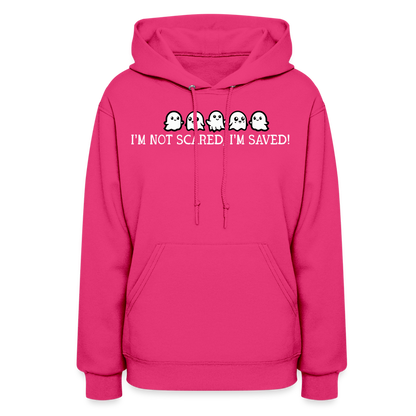 I'm Not Scared I'm Saved (W) Women's Hoodie - fuchsia