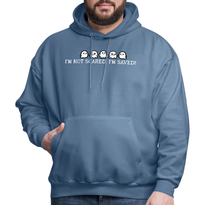 I'm Not Scared I'm Saved (W) Men's Hoodie - denim blue