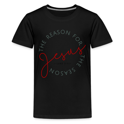 The Reason for the Season (Color) Christmas Kids' Premium T-Shirt - black