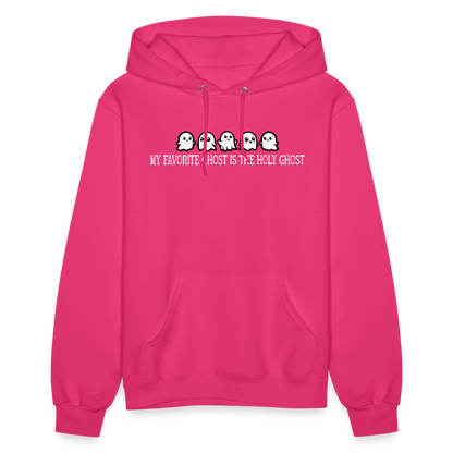 My Favorite Ghost is the Holy Ghost (W) Women's Hoodie - fuchsia