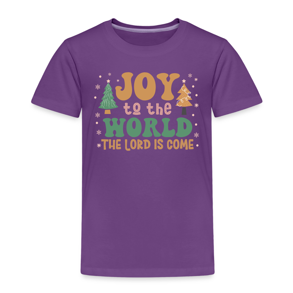 Joy to the Lord Christmas Family Toddler Premium T-Shirt - purple