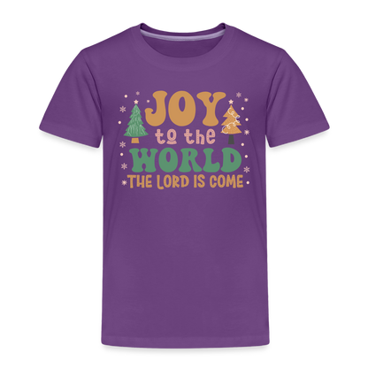 Joy to the Lord Christmas Family Toddler Premium T-Shirt - purple