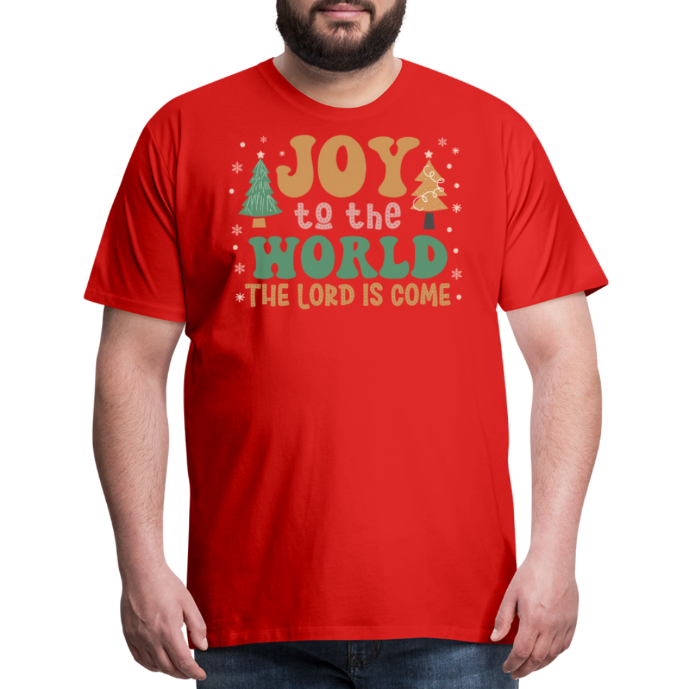 Joy to the World Christmas Family Men's Premium T-Shirt - red