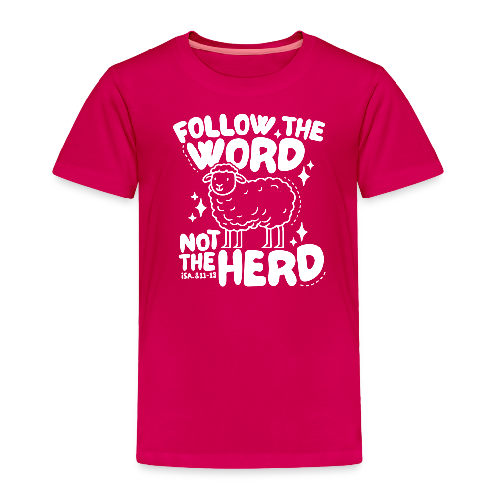 Follow the Word (W) Toddler T-Shirt - dark pink