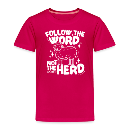 Follow the Word (W) Toddler T-Shirt - dark pink