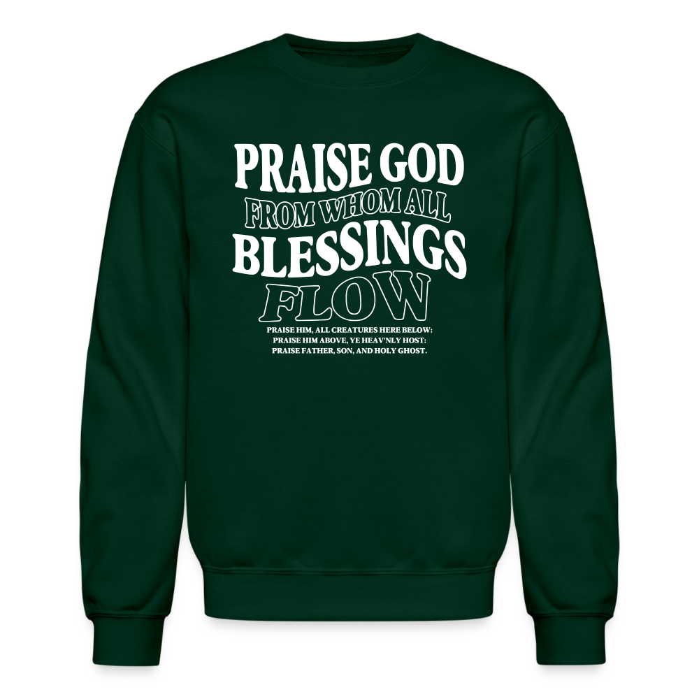 Praise God from Whom All Blessings Flow Men's Sweater - forest green