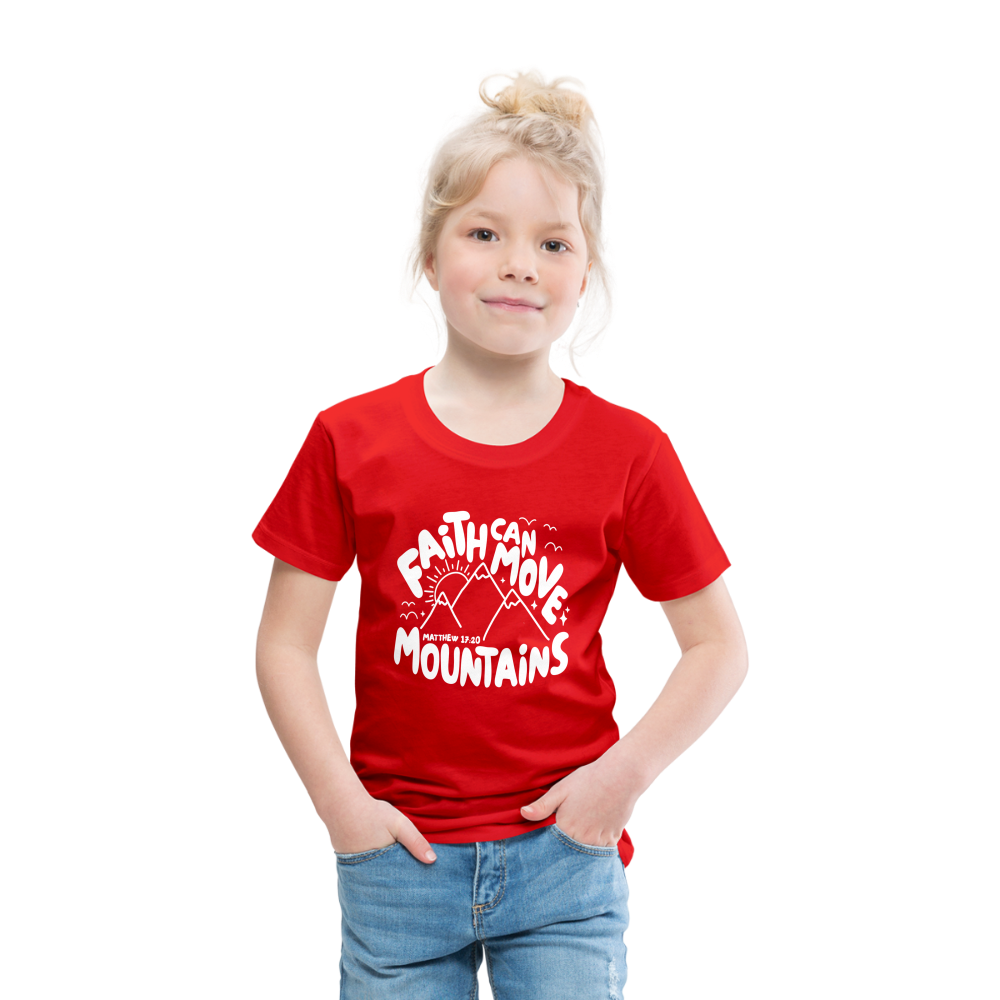 Faith Can Move Mountains (W) Toddler T-Shirt - red