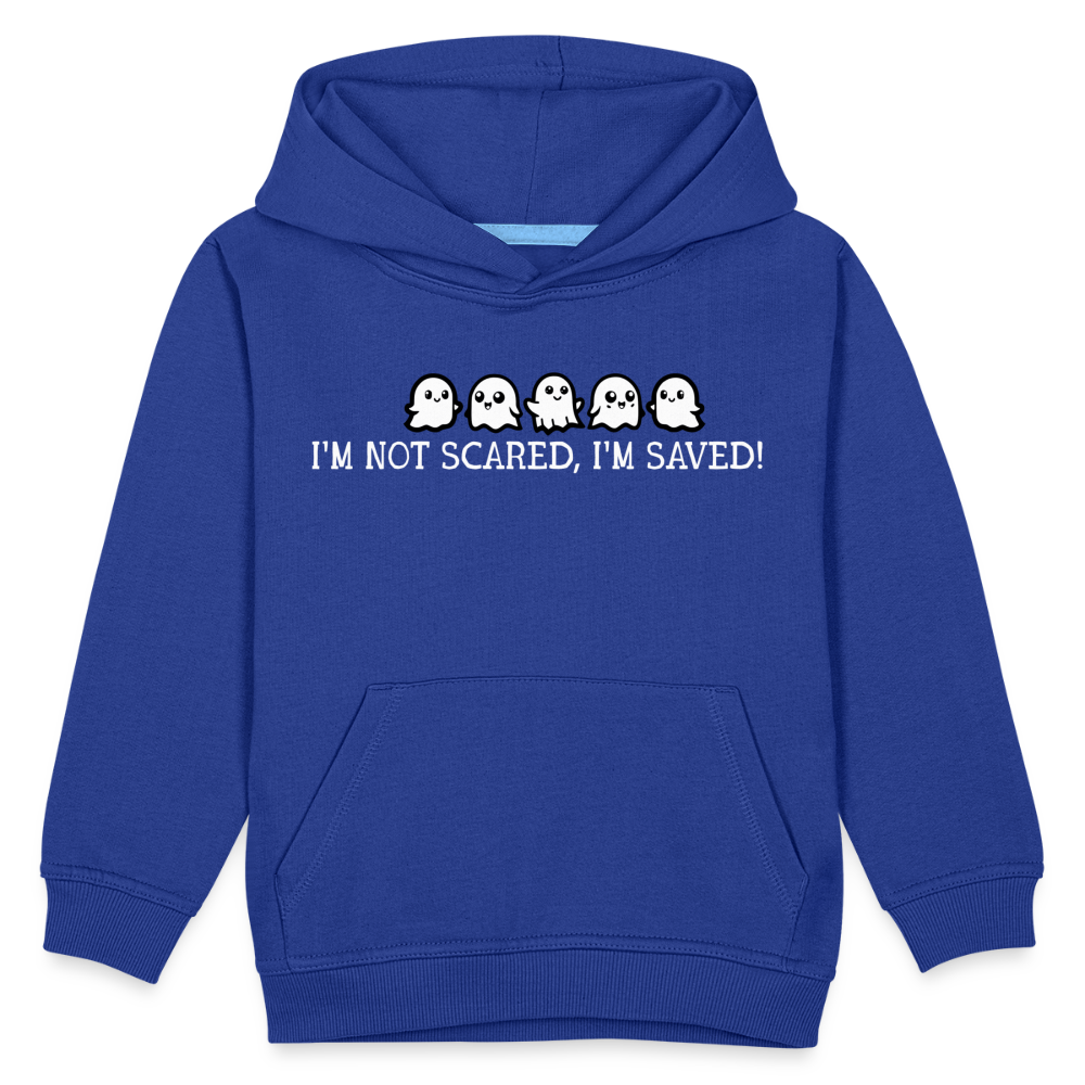 I'm Not Scared I'm Saved (W) Kid's Hoodie - royal blue