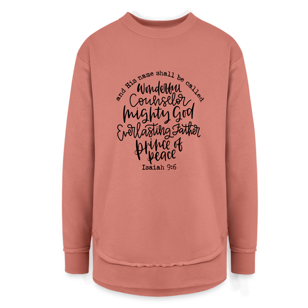 And His Name Shall Be Called Women's Tunic Sweater - mauve