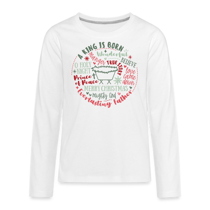 Manger Collage (RG) Kid's Long Sleeve Shirt - white