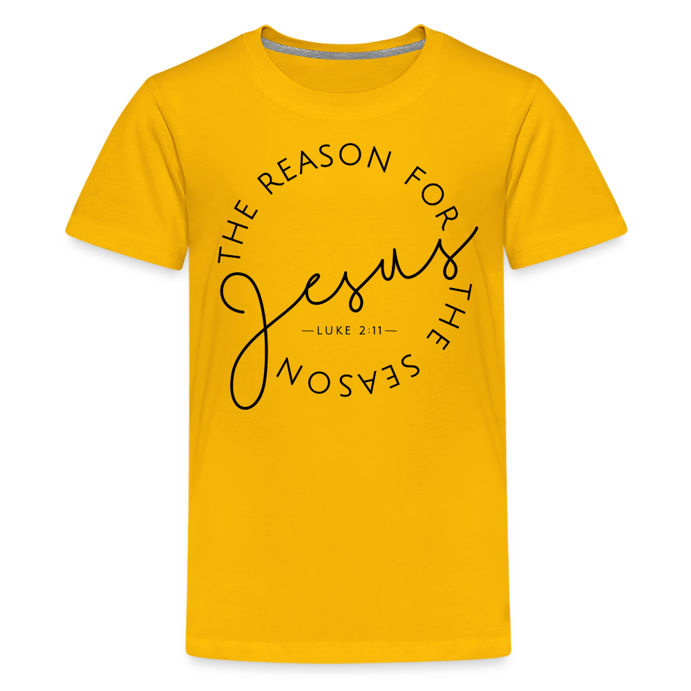 The Reason for the Season Christmas Kids' Premium T-Shirt - sun yellow