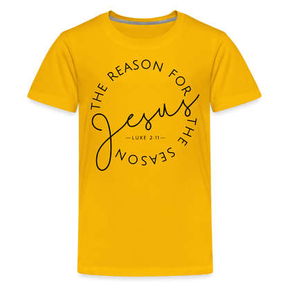 The Reason for the Season Christmas Kids' Premium T-Shirt - sun yellow