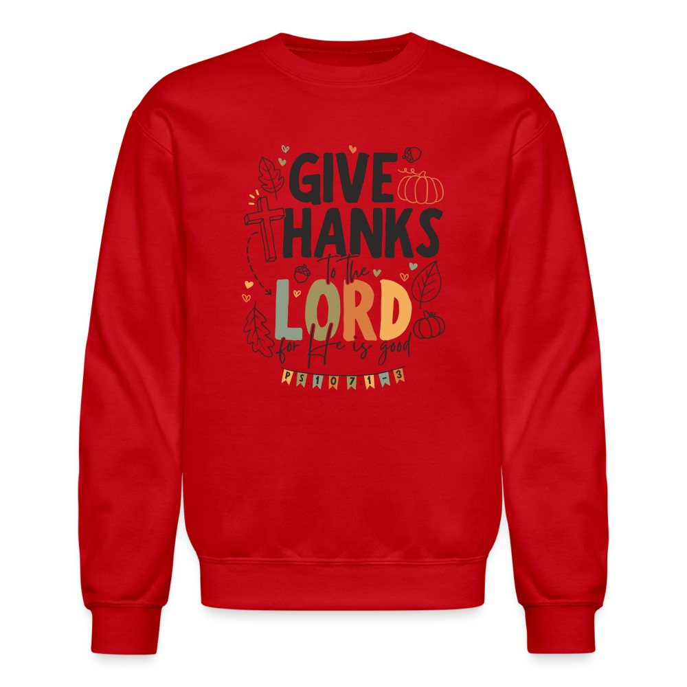 Give Thanks to the Lord (B, Color) Men's Sweater - red