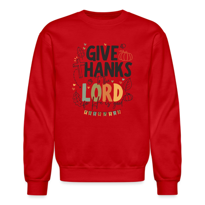 Give Thanks to the Lord (B, Color) Men's Sweater - red