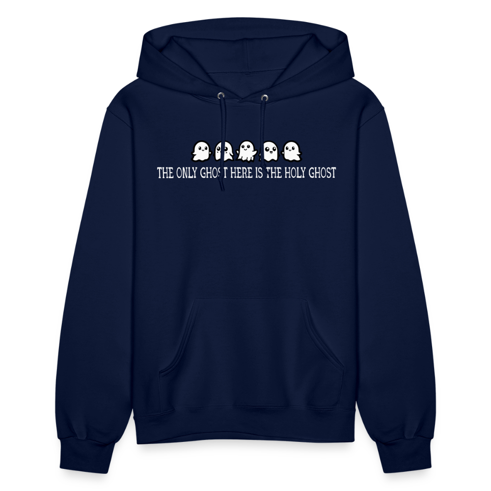 The Only Ghost Here is the Holy Ghost (W) Women's Hoodie - navy