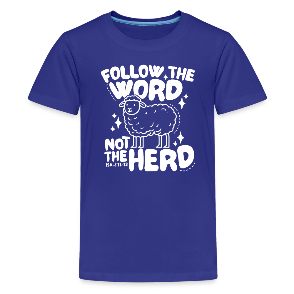 Follow the Word (W) Kid's T-Shirt - royal blue