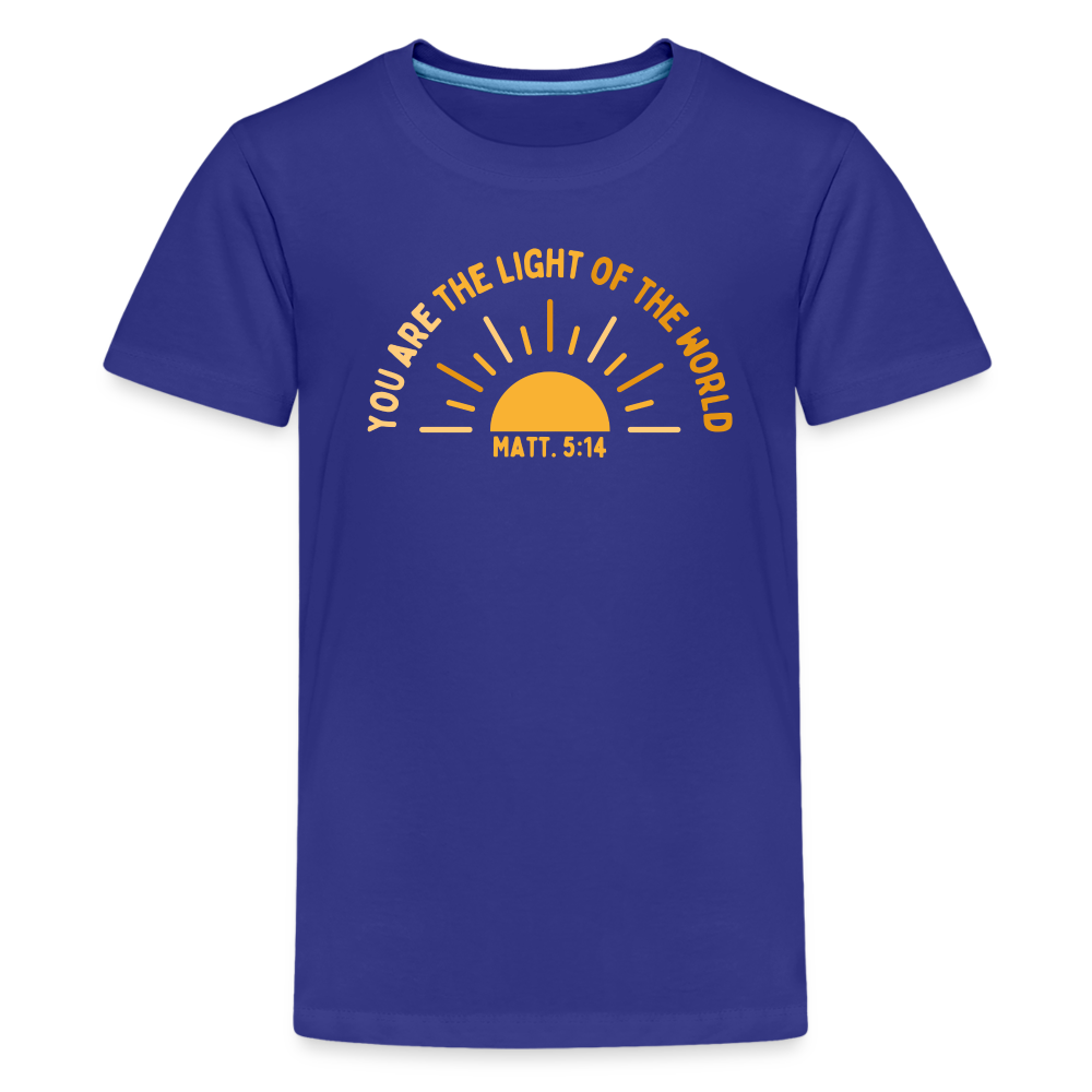 You are the Light of the World (Color) Kids T-Shirt - royal blue