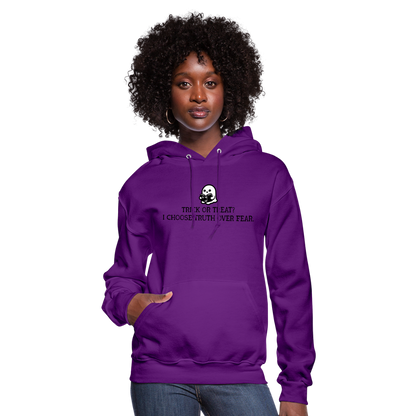 Trick or Treat I Choose Truth (Bible) Women's Hoodie - purple