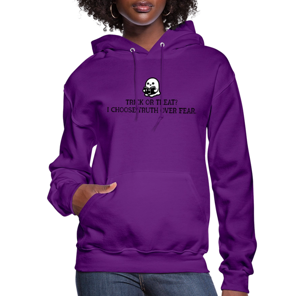 Trick or Treat I Choose Truth (Bible) Women's Hoodie - purple