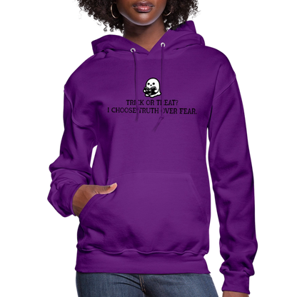 Trick or Treat I Choose Truth (Bible) Women's Hoodie - purple