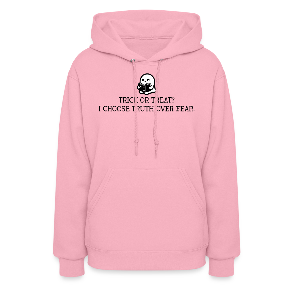 Trick or Treat I Choose Truth (Bible) Women's Hoodie - classic pink