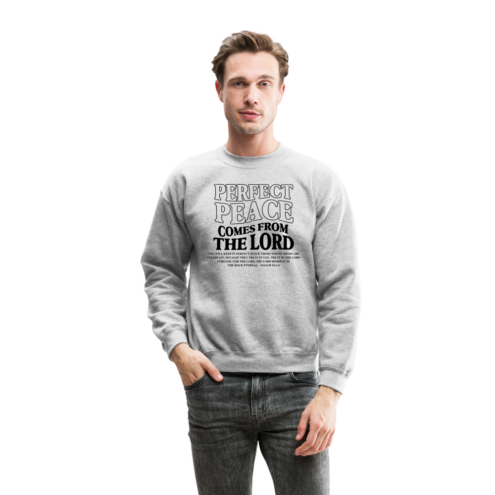 Perfect Peace Comes from the Lord Men's Sweater - heather gray