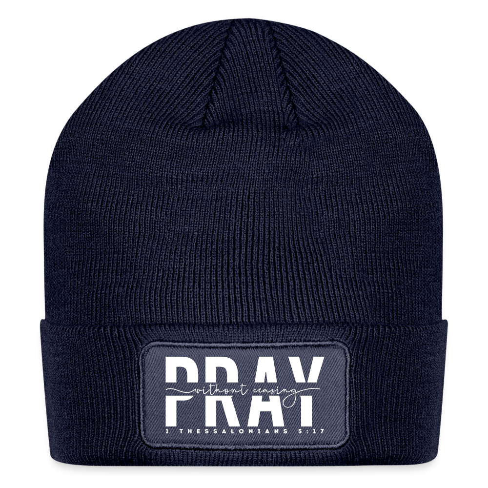 Pray Without Ceasing Beanie - navy