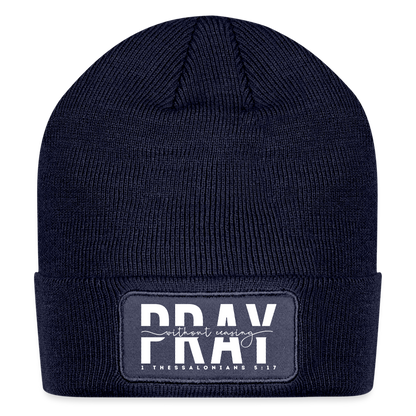 Pray Without Ceasing Beanie - navy