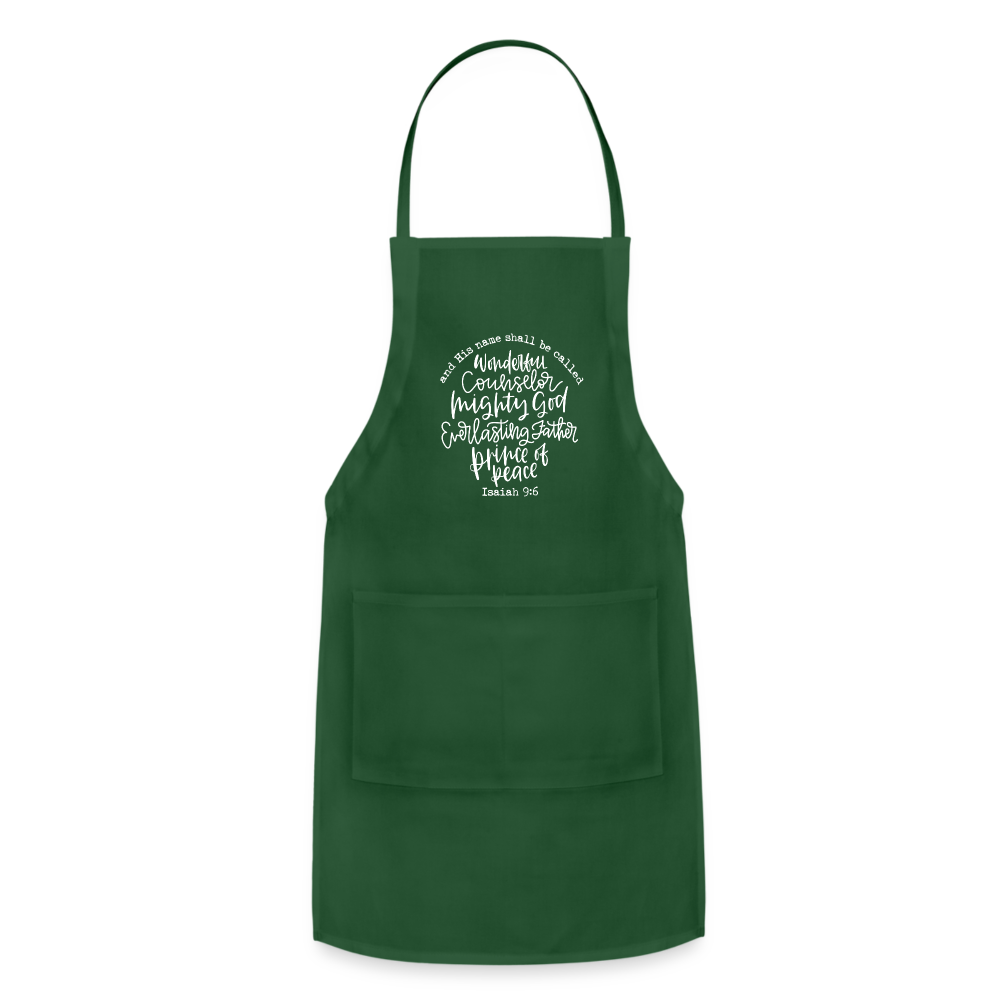 And His Name Shall Be Called Apron - forest green