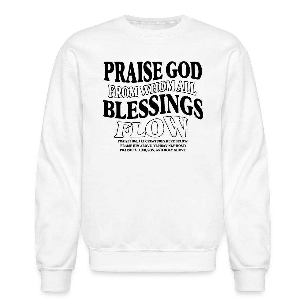 Praise God from Whom All Blessings Flow Men's Sweater - white