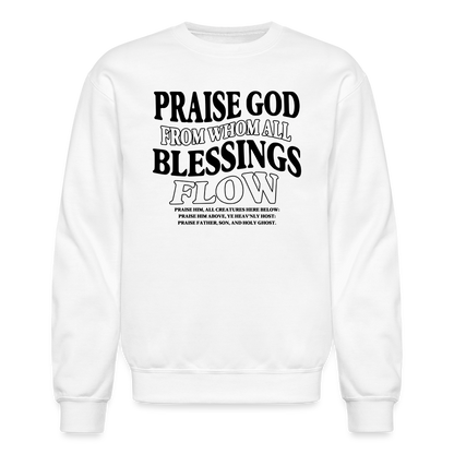 Praise God from Whom All Blessings Flow Men's Sweater - white