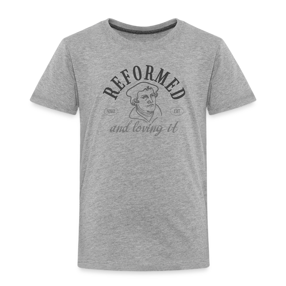 Reformed & Loving It Reformation Day Toddler T-Shirt - heather gray