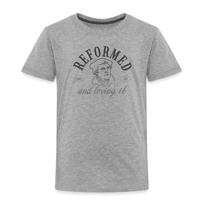 Reformed & Loving It Reformation Day Toddler T-Shirt - heather gray