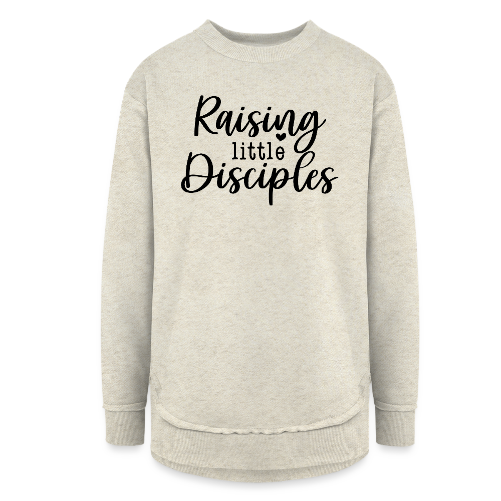 Raising Little Disciples Women's Long Sleeve Weekend Tunic - heather oatmeal