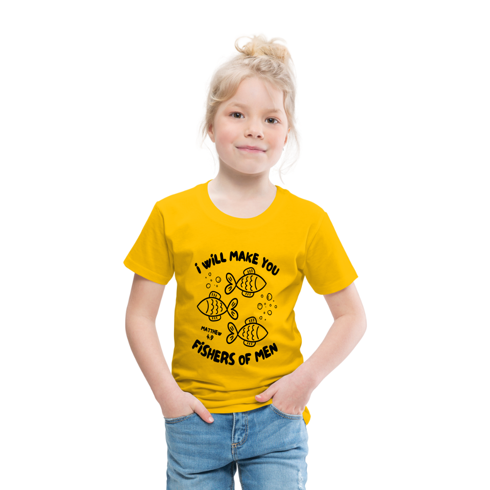 I Will Make You Fishers of Men Toddler T-Shirt - sun yellow