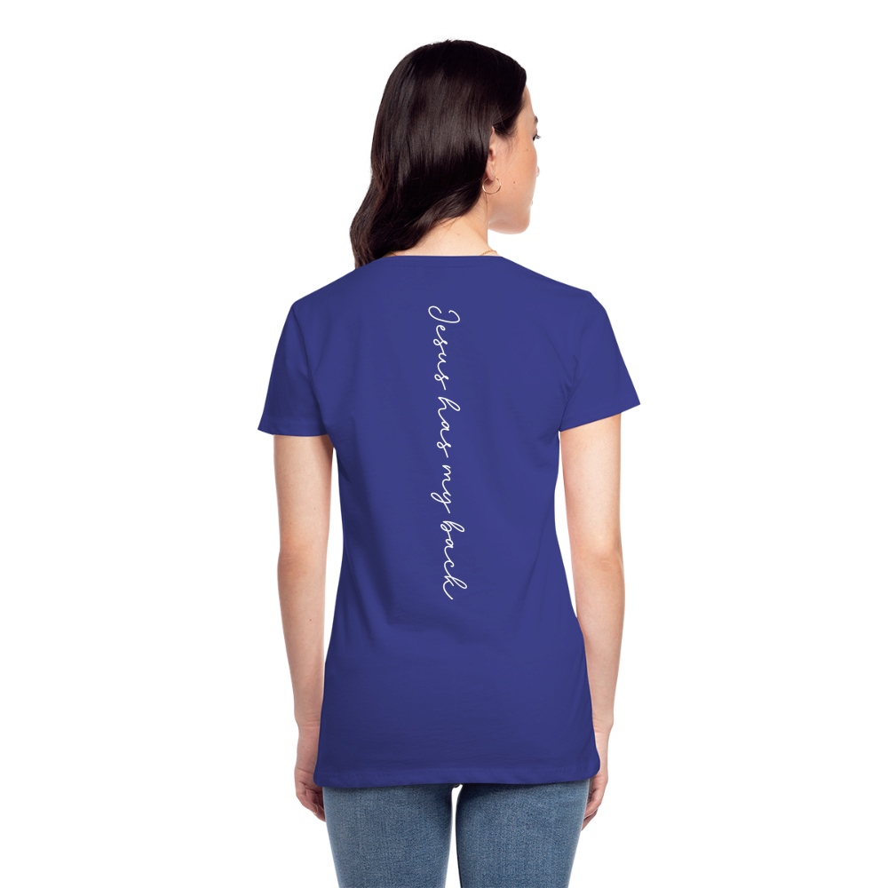 Jesus has My Back Women's T-Shirt - royal blue